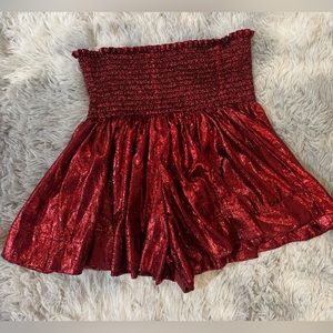 Queen of Sparkles red swing shorts